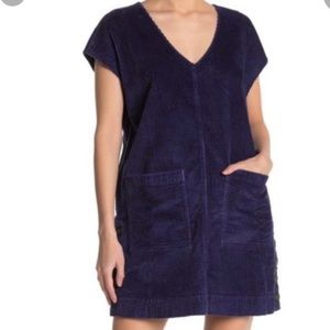 Madewell Corduroy Side-Button Shift Dress